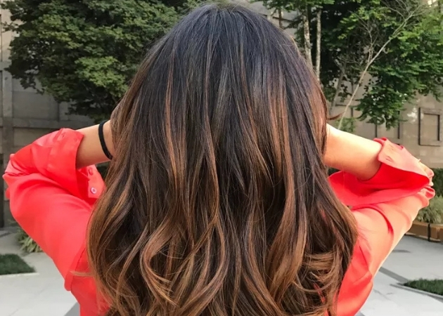 Hair colouring and balayage service at Anaya Hair Salon Sangrur