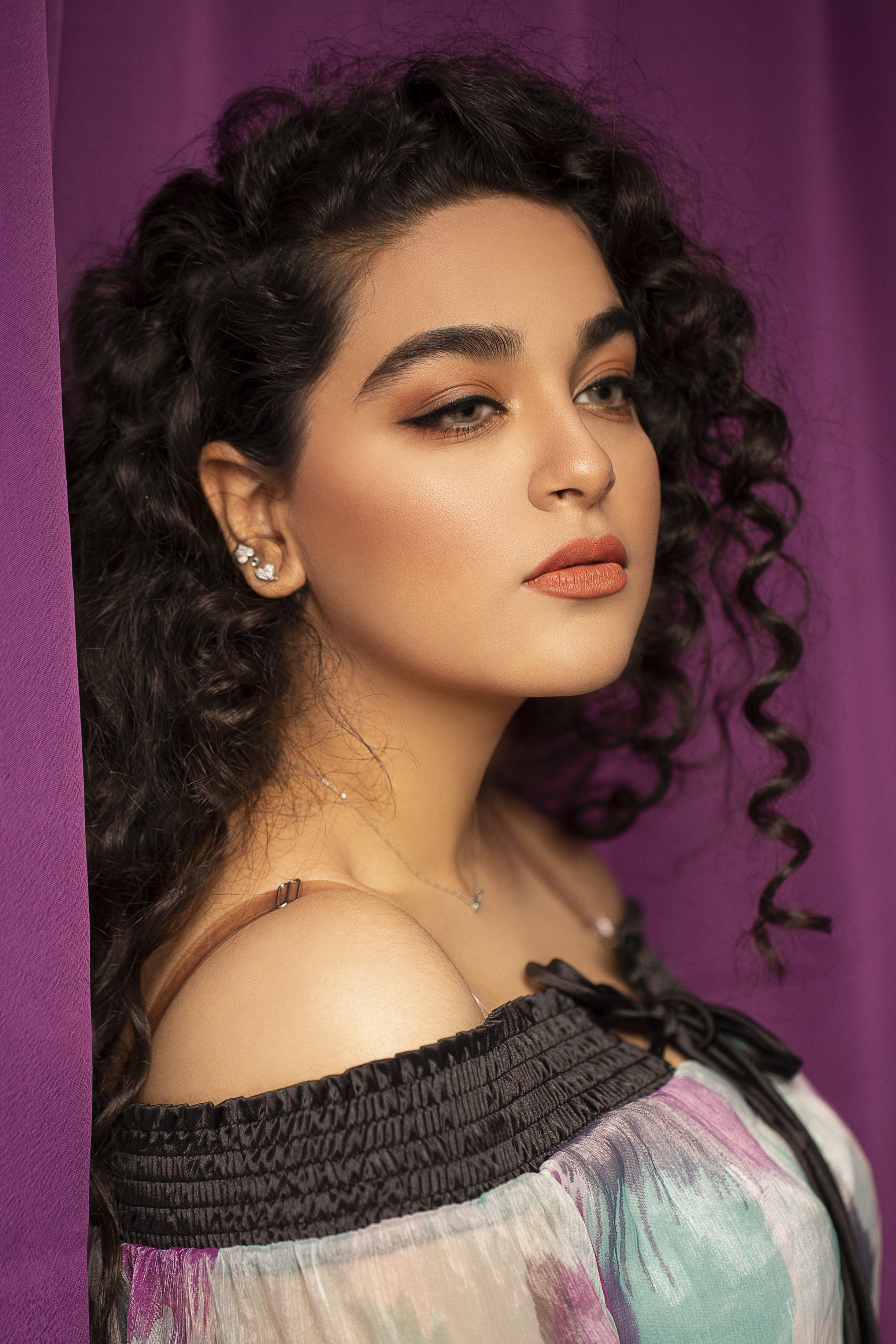 Fashion model with trendy hairstyle and light makeup at Anaya Hair Salon Sangrur